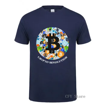 Bitcoin Kriptogrāfijas T-krekls labāko cryptocurrency Visu kriptogrāfijas Homme T-krekls ar Īsām Piedurknēm Kokvilnas Vīriešu hombre camiseta