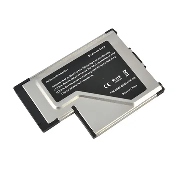 Kebidumei USB 3.0 PCI Express Kartes Adapteri 5Gbps Dual 3 Porti 54mm Slots PCMCIA USB3.0 HUB Iekšā Pārveidotājs Klēpjdatoru Grāmatiņa