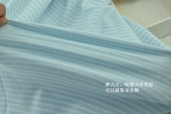 Tīras kokvilnas elastīgu slīpēšanas vilnas trikotāžas auduma Leica svītru audums audums bērnu t-kreklos ar mīkstu vaska tuvi