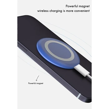 Magnētiskā Bezvadu Lādētājs iPhone 12 15W Qi Ātri Lādētājs iPhone X Lādētājs