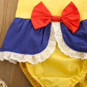 0-3 GADI Baby Toddler Meitenes Romper Zīdaiņu Apaļā Apkakle bez Piedurknēm Multi-krāsu Bodysuit, Bowknot Apģērbu Dekorēšana