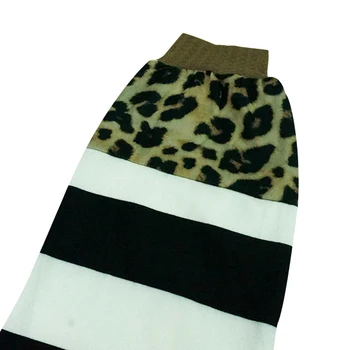 Sieviešu V Kakla Krekls Ar Garām Piedurknēm Svītrainām Leopards Drukāt Modes Raibs Džemperis Vafeļu Adīt Modernu Zaudēt Gadījuma Basic Topi, Tunikas