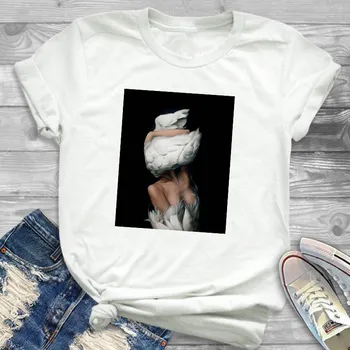 Sievietēm Lady T Krekls Mākslas Glezniecības Iespiests T Dāmas Īsām Piedurknēm Zaudēt Tee Krekls Sievietēm Sieviešu Topi Apģērbi Grafiskais T-krekls