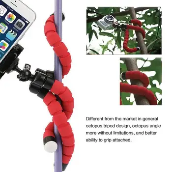 500pcs/daudz Universālā Mobilo Telefona Kameru Elastīgu Astoņkāji Statīva stiprinājuma Turētājs Piederumi HTC OPPO ZTE, LG, iPhone 4s 5c SE 6
