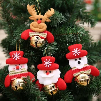 Ziemassvētku Rotājumi Mājās Āra Ornamentu, Piederumu Ziemassvētku Eglīte Lelles Zvani Vecs Vīrietis Sniegavīrs Elk Sedz Piegādes