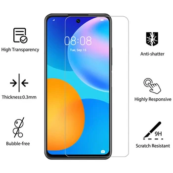 3PCS 9H Rūdīta Stikla Huawei P Smart 2021 Tālruņa Ekrāna Aizsargi Uz Huawei Psmart S Z 2019 Plus Huawey Nova 8 SE Filmu