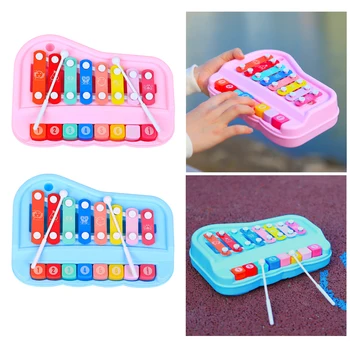 Bērnu Mūzikas Instrumentu Rotaļlietas Koka Xylophone Bērni bērnu Mūzikas Rotaļlietas w/ Droši Āmuru Mūzikas Kartes
