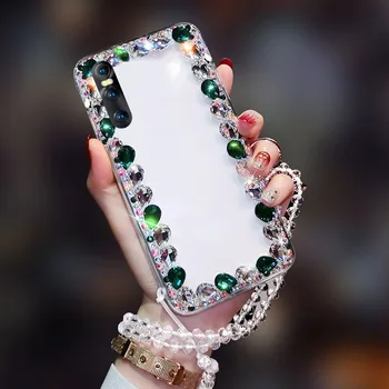 Kristālisko Dimanta Daļiņas, Zaļa, Rozā, Caurspīdīgs Phone Gadījumā VIVO V15Pro Mobilie Telefoni