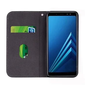 Glitter Bling Gadījumos, Samsung Galaxy A8 Ādas Maks Ar Magnētisko Flip Krokodila Ādas Gadījumā Galaxy A5 2018 A530 Segtu 5.6