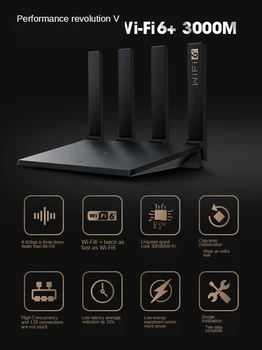 Wifi6 Gigabit Router Portu Bezvadu WiFi Optiskās Šķiedras AX3 Pro Quad-Core 3000M