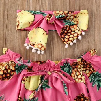 2GAB Vasaras Jaundzimušais Meitene Drēbes, Ziedu Romper Jumpsuit Playsuit Galvu Apģērbs no 0-24M