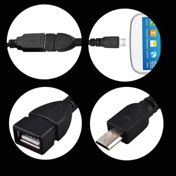Micro USB OTG Kabelis, OTG Adapteri Samsung Galaxy Xiaomi Huawei OTG Mobile Android Planšetdatoru 90 Grādu Mobilā Telefona Kabeļi