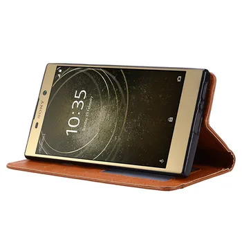 FULAIKATE Sony Xperia L2 atmiņas Kartes Komplekts Flip Case Mīksto Aizmugurējo Vāciņu Sony L2 Stāvēt Kabatā Uzņēmuma Tālruņa Aizsardzības Lietās