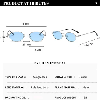 FEISHINI Slavenību Saulesbrilles Sieviešu Polarizētās Luksusa Zīmolu Dizainera Sākotnējo Tiny Metāla Ovālas Modes Sarkano Disku Brilles Vīriešiem Retro