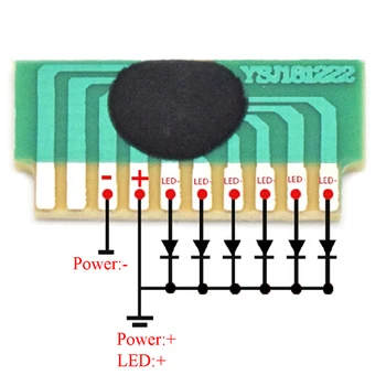 20pcs/daudz DIY 6-LED gaismas Diodes, 3-4.5 V Flash Chip COB LED Driver Ciklu, Mirgo Kontroles padomes Modulis IC Elektronisko