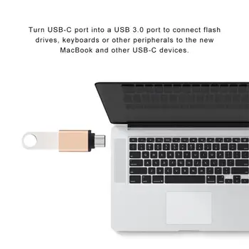 C tipa Vīriešu USB 3.0 Sieviešu OTG USB 3.0 Datu Sinhronizācijas Lādētāju Alumīnija Adapteris Converter USB OTG Datu Sinhronizācijas Adapteris Tālrunis TSLM1