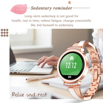 LIGE Luxury Smart Watch Sievietes Sirdi Līmenis Asins Spiediena Monitoringa Informāciju Atgādinājums Multi-sport Režīmā Ūdensizturīgs Smartwatch