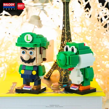Balody / jaunu ieradās 20011-20016 Mini laukumā vadītājs Mario sērija samontē puzzle mini celtniecības bloku rotaļlietas bērniem