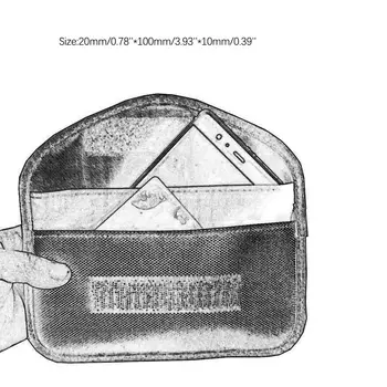 Auto Taustiņu Signāla Bloķētājs Faradeja Soma Keyless Fob RFID Pretbloķēšanas Maisiņš Gadījumā