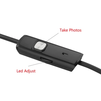 JCWHCAM 10pcs/daudz Endoskopu, 7mm Mini USB Android Endoskopu Kamera 1 Ūdensizturīgs Auto Inspekcijas Čūska Caurules USB Endoskop Kamera