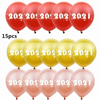 10pcs ir 2021. laimīgu jauno gadu digitālās drukas balonu 12 collu lateksa baloni jaunais gads partijas apdare piegādēm, lai atzīmētu birthd