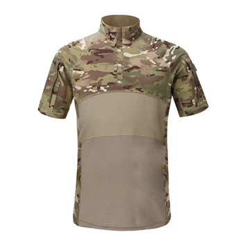 Jauni Maskēšanās Taktiskās T-krekls Cilvēks Vasaras Elastīgs Militārā Stila Armijas Kaujas T-krekli, Kokvilnas, ar garām Piedurknēm Camo Medībām Drēbes