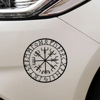 Radošo Oriģinalitāti Kompass Rune Auto Uzlīme Ūdensizturīgs Motociklu Vējstikla Piederumi PVC 15cm X 15cm