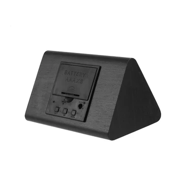 Digitālā Koka USB LED Nakts Gaisma Modinātājs Termometrs Displejs Pulkstenis par Dzīves Telpu Dekorēšana baterijām Darbināmi Pulksteņi