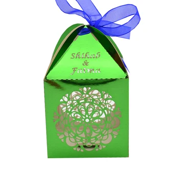 Pasūtījuma personalizētu kāzu labu lodziņā bēša dzimšanas dienas svinības labā kaste ar lāzeru griezti kāzu favor papīra kastē
