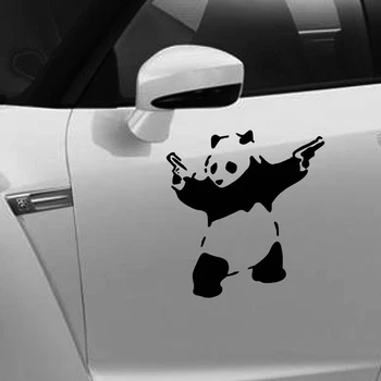 50% KARSTĀ PĀRDOŠANAS！！！Karikatūra Panda Dzīvnieku Vinila Decal Uzlīmes Auto Auto Stiklu Sienas Bufera Dekori