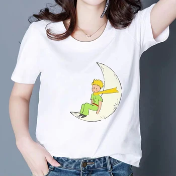 Jauns T krekls Sievietēm Aizraujošu Full moon Tee kreklu jaunais Princis Skaisti T-krekls Harajuku Ropa Mujer Intelektuālā Elegants Tshirt