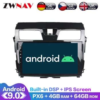 Android 9 IPS Ekrānu PX6 DSP Priekš Nissan Tenna 2013 Nr. Auto DVD Player, GPS, Multimediju Atskaņotājs, Radio, Audio Stereo 2 DIN