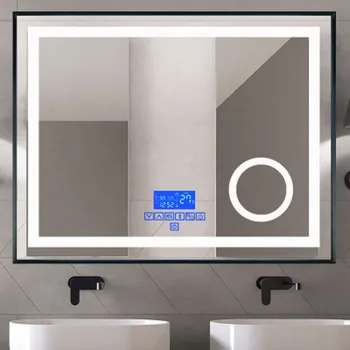 70x90cm Sadzīves vannas istaba LED spoguļi, mājas uzlabošana ar aplauzums spogulis anti-miglas smart vannas istaba gaismas spogulis