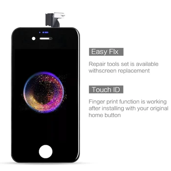 AAA+++ For iPhone 4 4S LCD Ar Touch Screen Digitizer Montāža Pavisam Jaunu Displeja Nomaiņa Bezmaksas Piegāde
