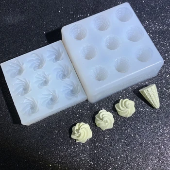 3D Mini Izmēra Saldējumu Konusa Keychain Sveķu Veidnes Popsicles Pārtikas Spēlēt Kulons ar Epoksīdsveķu Pelējuma Rotaslietu izgatavošana Rīki