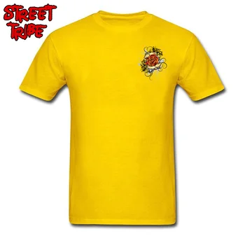 Vintage T-krekls Vīriešu T Krekls Vasaras Apģērbu Rožu Krāsu Topi Splash Tetovējums Tees Kuponi O-veida Kakla Kokvilnas Tshirts Violeta