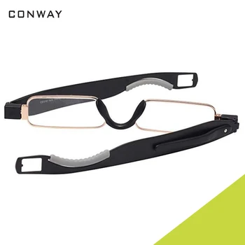 Conway Locīšanas Lasīšanas Brilles 360 Rotējoša Portatīvo Pildspalvu Klipu Lasītājs Brilles Viegls TR90 Kabatas Caurule Lasītājus Vīrieši Sievietes