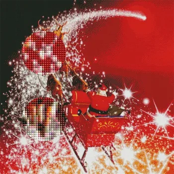 MIAODU DIY Dimanta Izšuvumi Santa Claus Pilnu Kvadrātveida 5D Ziemassvētku Dimanta Glezna, Karikatūra Attēlu Rhinestone Dekori Mājas