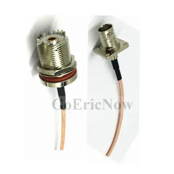 5 gab ANTENAS Koaksiālo kabeli UHF Sieviešu Ūdensizturīgs BNC Female Atloka RG316 Kabeļa Savienotājs (10 cm 15 cm-1m)