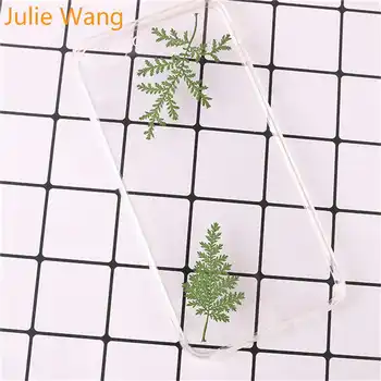 Julie Wang 12PCS Dabas Žāvēti Artemisia Annua Zāle Augu Paraugu Epoksīda Rotaslietu izgatavošana Piederumu Telefonu Gadījumā Apdare