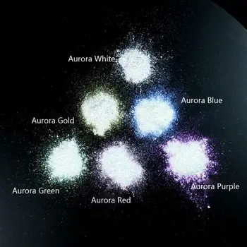 6 Krāsas Spīdīgu Aurora Sveķi, Pigmenti Polarizētās Dimanta Perlamutra Pigmentu Komplekts Krāsas Sveķi, Krāsošanas Instrumenti Rotaslietu Izgatavošana