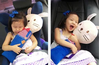 1gb Cute Baby karikatūra automašīnas drošības jostas segtu plecu spilventiņu rotaļlietas/Auto Spilvena Auto Drošības Jostu Aizsargātu Plecu Spilventiņu drošības Jostu Spilvena
