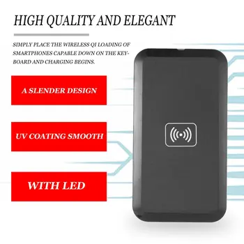 Qi Standarta Bezvadu Cellphnoe Lādēšanas Paliktņa Lādētāju Raidītāju Nokia Lumia par LG Nexus 4, Samsung Galaxy S3 S4