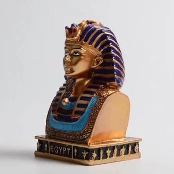 Radošā Sveķu Ēģiptes Sfinksa Galva Statuja Mājas Dekorēšana Dzīvojamā Istaba Darbvirsmas Miniatūras Figūriņas Mūsdienu Mākslas Amatniecības Skulptūras