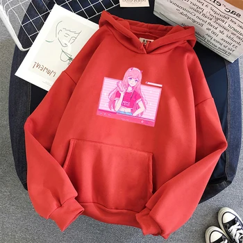 Darling ar franxx Hoodies Kawaii studentu Kapuci Top Sieviešu Krekls garām piedurknēm Anime Rudens Gadījuma gudrs Kapuci Streetwear