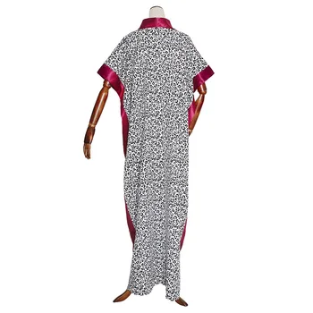 Lielajam Āfrikas Leopard V-veida kakla вечерние платья женские Dashiki tradicionālo Āfrikas Sievietēm kaftan maxi kleita