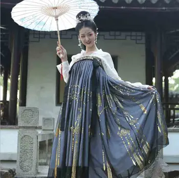 Hanfu Sieviešu Ķīnas Senās Kultūras Kleita Fantasia Sieviešu Cosplay Kostīms Puse Masku Hanfu Par Plus Lieluma Dāma