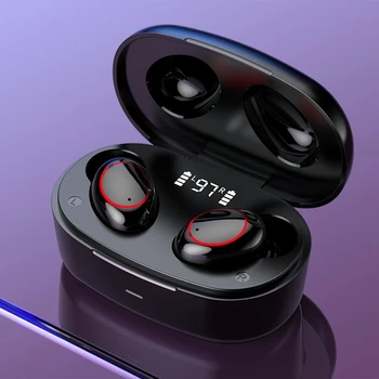 Bluetooth Bezvadu Austiņas ar Mikrofonu, Sporta Ūdensizturīgs Bluetooth Austiņas HIFI Stereo Trokšņa Slāpēšanas Austiņas