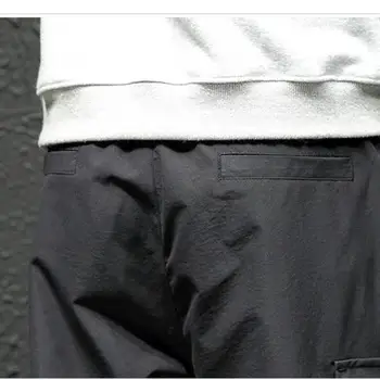 Elastīgs Viduklis M-5XL Plus Lieluma Vīriešiem Kravas Bikses Potītes Garums Vairāku Kabatas Militāro Zīmuli Bikses Vīriešu Vienkāršu Krāsu Vīriešu Bikses