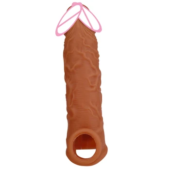 Seksa Rotaļlietas Šķidruma Silikona Vibrējošais Atkārtoti Penis Extender Piedurknēm Reāli Dzimumlocekļa Prezervatīvu Vīriešiem Gailis Palielināt Klitora Stimulāciju